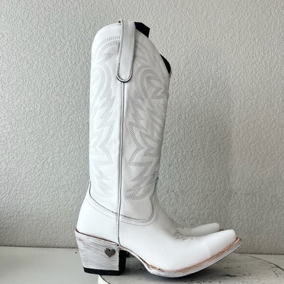 Lane MEGAN MORONEY Smokeshow Womens Cowboy Boots 9 White Western Cowgirl Tall - Picture 2 of 16